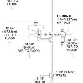 ENCON COMBINATION     SHOWER / EYEWASH  WITH YELLO-BOWL®