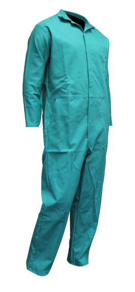 Coveralls: 9 oz. Green FR Cotton Westex®