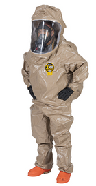 Kappler Zytron® 300 Splash Protective Total Encapsulating Suit.  Z3H571  Hazmat response, military operations, law enforcement drug response, chemical handling, petrochemical handling and maintenance. Sold by the case.