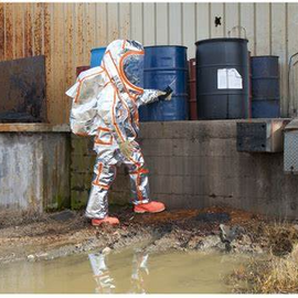Kappler Frontline® 500 NFPA 1990 (1991) Certified Vapor Total Encapsulating Suit Front Entry F5H582-91 - Typical Applications: Hazmat response and chemical handling with potential for chemical flash-fire. Please choose size