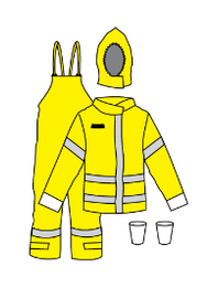 Kappler DuraChem® 200 NFPA 1990 (1992) and NFPA 2112 Proven Multi-Purpose Protection. Certified Multi-Piece Configuration Hi-Vis Multi-Piece Configuration - Heat Sealed / Taped D2H632-9212 CP.