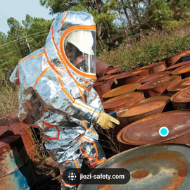 Kappler Frontline® 500 NFPA 1990 (1991) Hazmat response and chemical handling with potential for chemical flash-fire. Certified Vapor Total Encapsulating Suit Rear Entry AquaSeal® F5H583-91  Please Choose Size