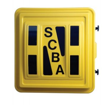 Dual SCBA Wall Case for wider harness ergonomic SCBA units