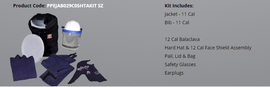 Arc Rated Safety "PPE In a Pail" Kits - 11 Cal Jacket & Bib Highly Transparent AMP Shield with Light Kit- please choose size