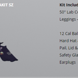 Arc Rated Safety "PPE in a Pail" 12 Cal Lab Coat Highly Transparent AMP Shield with Light Kit - please choose size