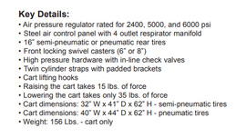 Air Systems Ergo Air Cart - Please choose variation