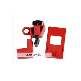 Brady® Clamp-On Breaker Lockouts, 120/277 VAC, 2 3/16"H x 1"W x 11/16"D, Red - 6 per package