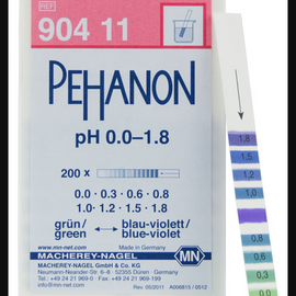 CTL Scientific PEHANON pH 0.0-1.8 - box of 200 strip  11 x 100 mm  - Hazardous : N