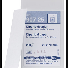 CTL Scientific Dipyridyl paper - box of 200 test strips (20 x 70 mm)   - Hazardous : N