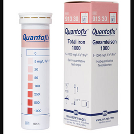 CTL Scientific QUANTOFIX Total Iron 1000 - box of 100 strips (6 x 95 mm)  - Hazardous : N