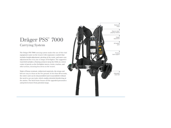 Draeger PSS 7000 - NFPA Certified SCBA - Call for configuration