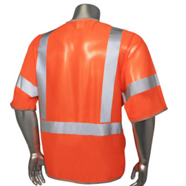 Radians Standard Class 3 Vest, Orange, Silver Trim - Please Choose Size