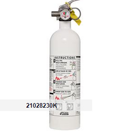 Kidde 2 lb BC Mariner PWC Extinguisher w/ Metal Valve & Plastic Strap Bracket (Disposable)