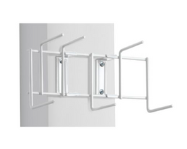 Rackem Safety White 10" Utility / Sanitation Rack - (6) 2" Hooks