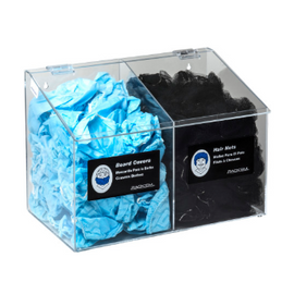 Rackem Safety Hair Net/Beard Cover/Shoe Cover/Arm Sleeve - 2 Compartment Dispenser