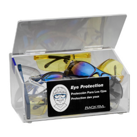 Rackem Safety 10-Pair Safety Glasses Dispenser with lid, CLEAR PLASTIC