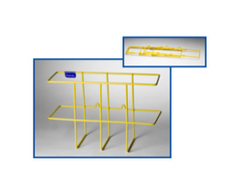 Rackem Safety Yellow Collapsible 3-Ring Binder Rack-  8.25"H x 13.25"W x 4.25"D