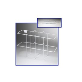 Rackem Safety White Collapsible 3-Ring Binder Rack -  8.25"H x 13.25"W x 4.25"D