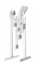 Rackem Safety White 26" Utility / Sanitation Rack, (12) 2-1/2" Hooks, 26"W x 4"H x 3.5"D
