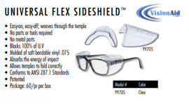 Radians Universal Flex Sideshield - 60 pair per box