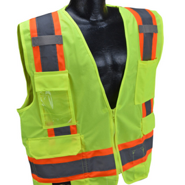Radians SV6 Type R Class 2 Two Tone Surveyor Safety Vest - Solid & Mesh