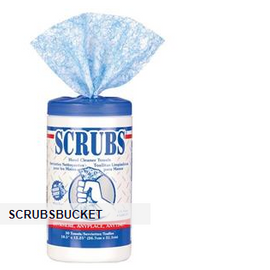 Scrubs® Hand Cleaner Towels, 6 Containers with 72 each
