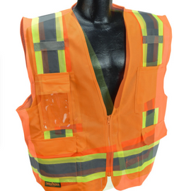 Radians SV6 Type R Class 2 Two Tone Surveyor Safety Vest - Solid & Mesh