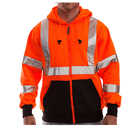 Tingley Hi-Vis Zip Up Hoodie - Orange