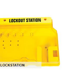 TruForce™ Padlock Station, Small, 12 1/2" x 16 1/4" (Holds 5–10 Padlocks), Yellow - 1 each