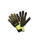 TruForce™ Nitrile Coated Dorsal Protection Gloves, Large - Black/Hi-Vis Yellow, per pair