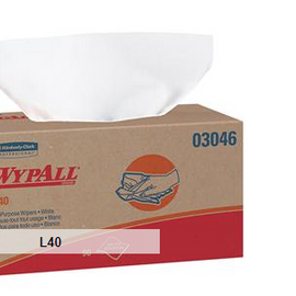 WypAll* L40 Wipers, Pop-Up Box, 16 3/8" x 9 13/16", 9 Boxes - 100 each box