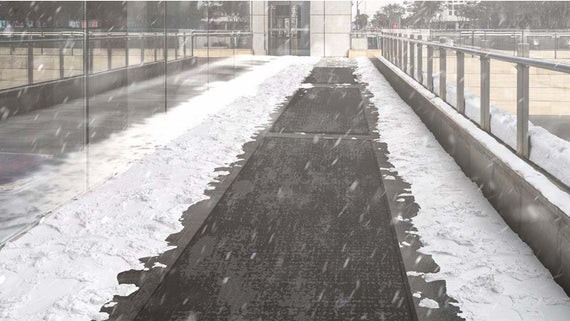 HeatTrak PRO Industrial Snow/Ice Melting Walkway & Stair Mats - Call for options and pricing