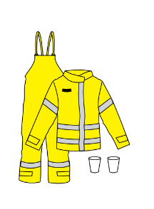 Kappler DuraChem® 200 NFPA 1990 (1992) and NFPA 2112 Certified Multi-Piece Configuration D2H634-9212. Certified Hi-Vis FR Apparel With Proven Multi-Purpose Protection. Includes Jacket, Bib Overall, and Glove cone inserts. Please choose size and color.