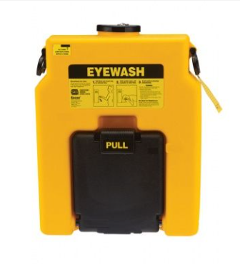 Gravity Fed Eyewash Industry Standard Yellow, Minimum 15 Minute Non-Injurious Stream