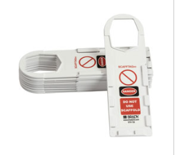 Brady® Scafftag® Holders, White, "Danger Do Not Use Scaffold" - 10 per package