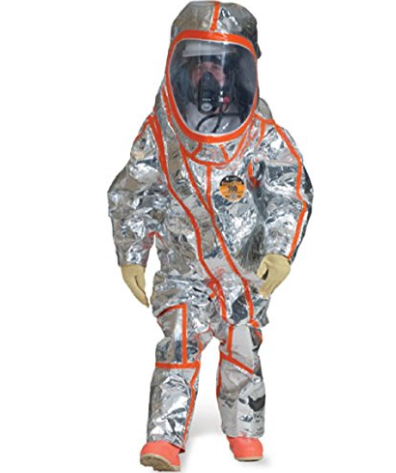 Kappler Frontline® 500 NFPA 1990 (1991) Hazmat response and chemical handling with potential for chemical flash-fire. Certified Vapor Total Encapsulating Suit Rear Entry AquaSeal® F5H583-91  Please Choose Size