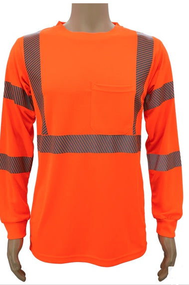 Birdseye Mesh Short & Long Sleeve T-Shirt With Segmented Reflective Tapes - ANSI Class 3 High-Vis