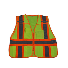 Petra Roc 5 Point Breakaway Safety Vest (Mesh) - Meets ANSI/ISEA 107-2015 Class II & 207-2006 Standards, Zipper Closure - Choose Size