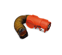 Allegro 8" Axial DC Plastic Blower with Compact Canister &  Ducting, 12V - Please Choose Length of Ducting