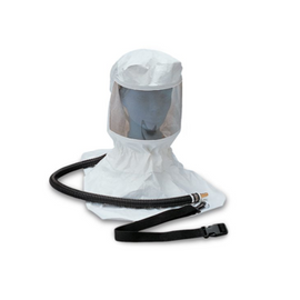 Allegro Tyvek Hood - CF Supplied Air Respirator Hood Assembly with Suspension, Belt, Clip & OBAC Fitting