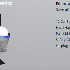 Arc Rated Safety "PPE In a Pail" 11 Cal Coverall Kit - please choose size