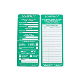 Brady® Scafftag® Inspection Inserts, Green - 100 per package