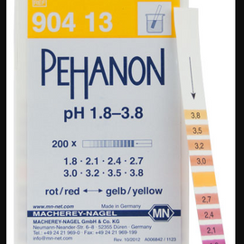CTL Scientific PEHANON pH 1.8-3.8 - box of 200 strip  11 x 100 mm  - Hazardous : N