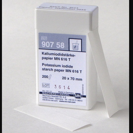 CTL Scientific Potassium iodide starch paper MN 616 T recommended for spot tests - box of 200 strips (20 x 70 mm)   - Hazardous : N
