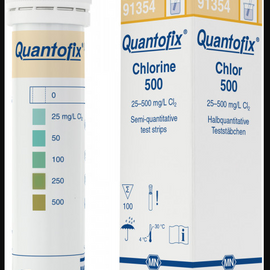 CTL Scientific QUANTOFIX Chlorine 500 - box of 100 strips (6 x 95 mm)  - Hazardous : N