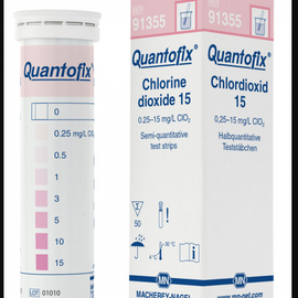 CTL Scientific QUANTOFIX chlorine dioxide 15 - box of 50 strips (6 x 95 mm)  - Hazardous : N