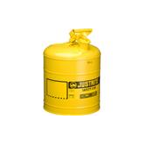 Justrite® Type I Safety Can, 5 gal, Yellow