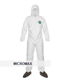 Lakeland MicroMax® Coveralls with Front Hood, Boots, & Elastic Wrists - 25 per case