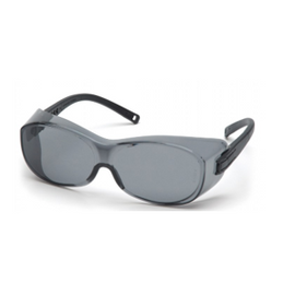 Pyramex Gray Lens with Black Temples - Fits Over Rx Glasses - Box of 12