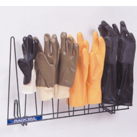 Rackem Safety Glove Rack, Stainless Steel, Holds 4 Pairs